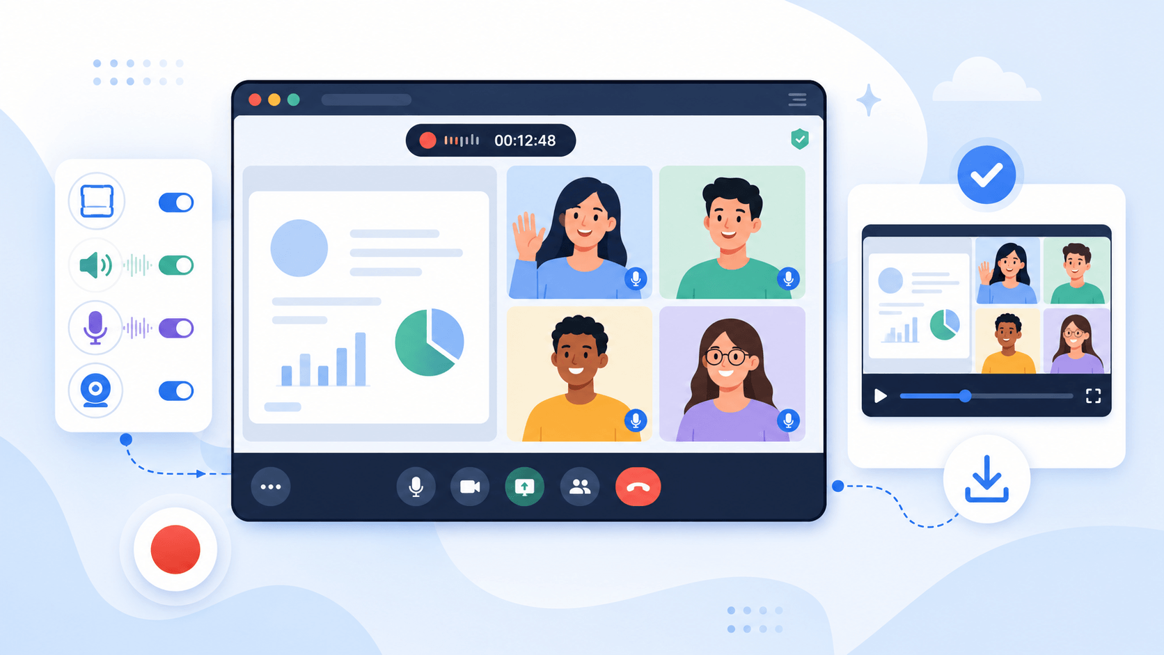 录制 Google Meet