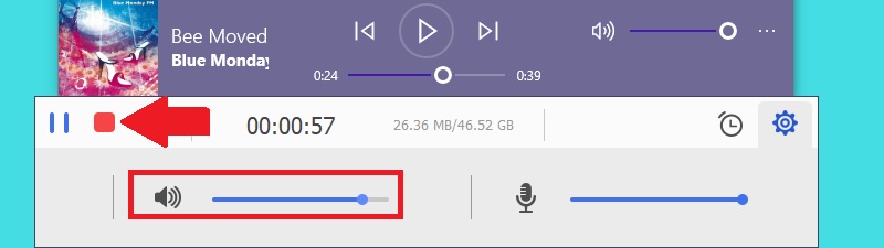 musicrecorder adjust volume