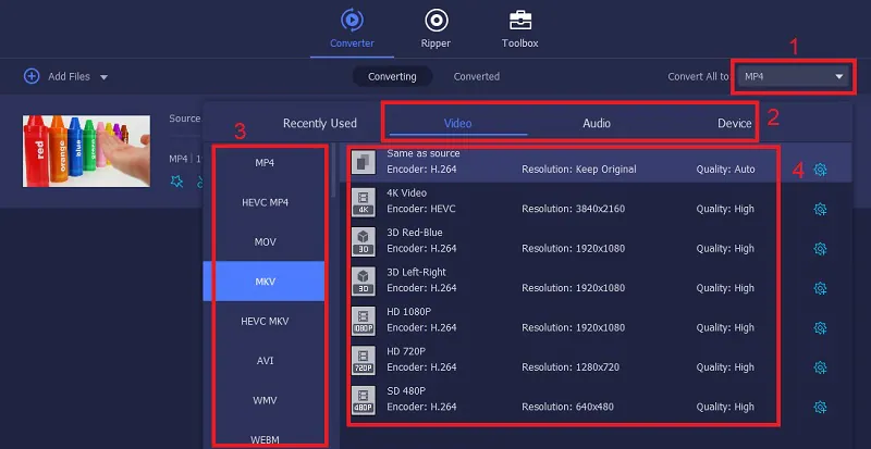 vmpremium choose format step3