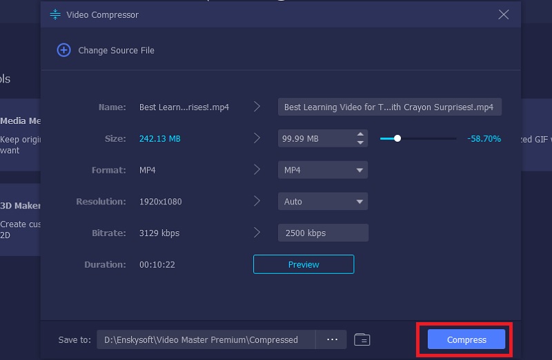 vmpremium compress file step2