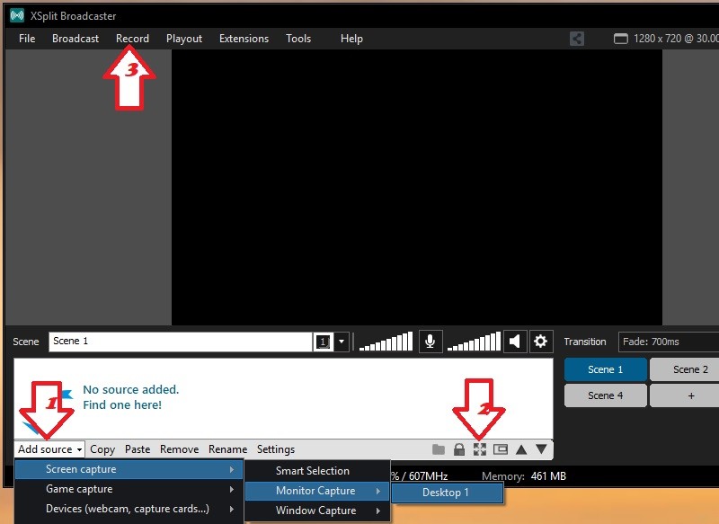 xsplit broadcaster interface