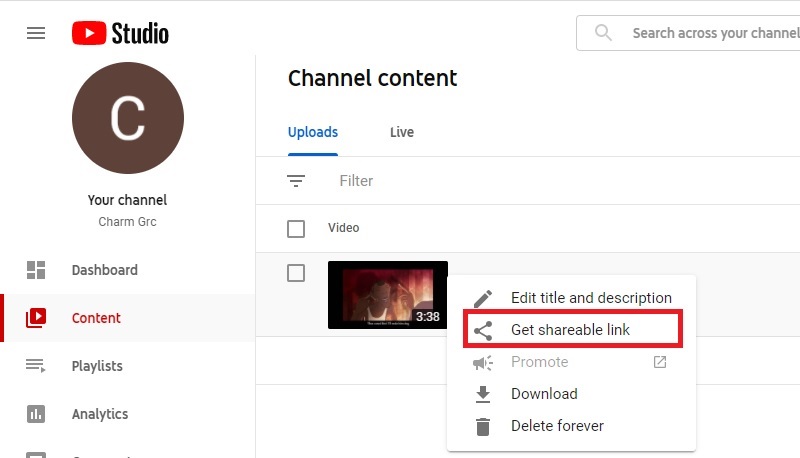 share private youtube video get sharable link