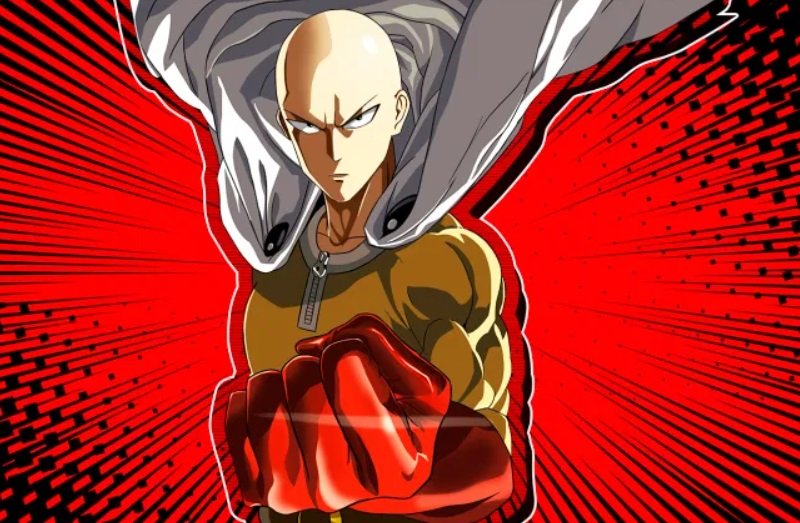 saitama on anime series one punch man