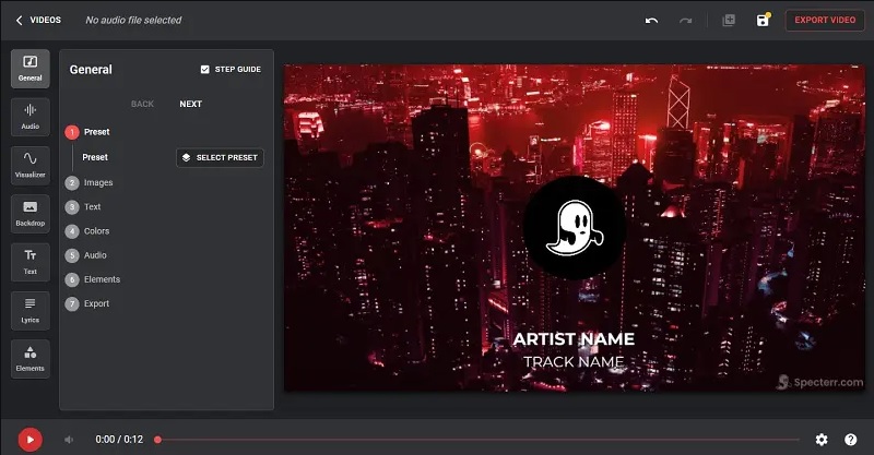 sprecterr as best music visualizer online