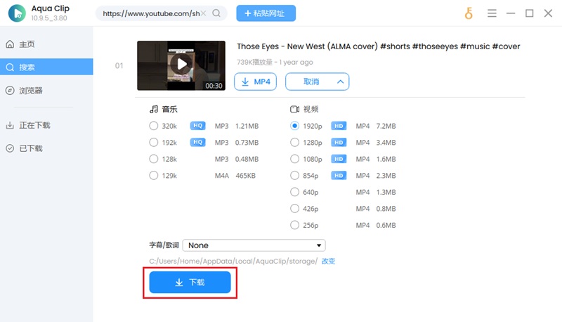 选择输出格式