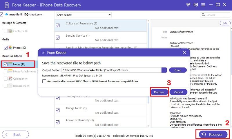 download the files from icloud backup