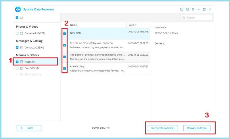 move icloud backup to computer with syncios data recovery