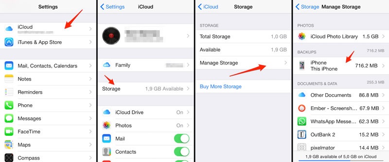 manage icloud storage