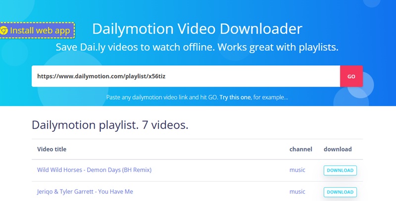 download dailymotion playlist dmvideo