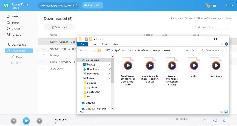 output folder