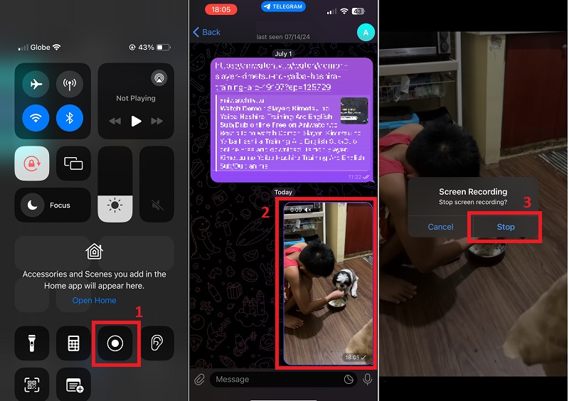 record telegram video