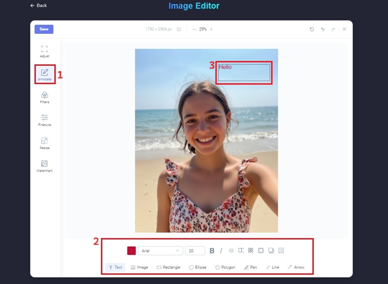 annotate a photo