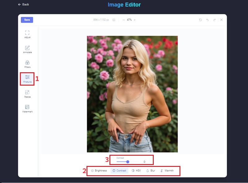 fine tune images