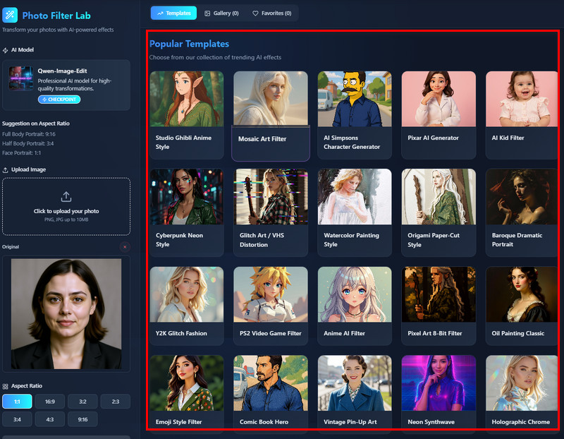 choose a photo filter