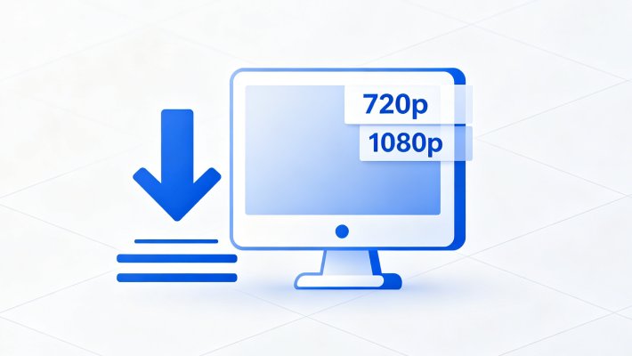 下载 720p 或 1080p 视频