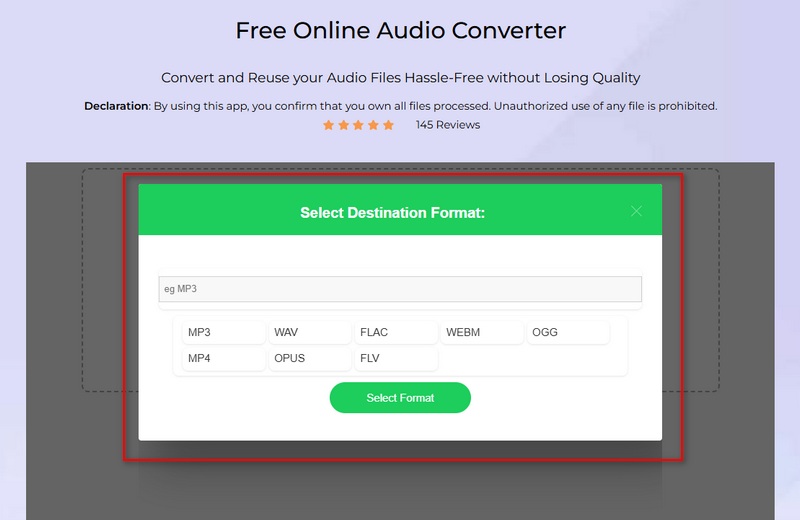 select output format