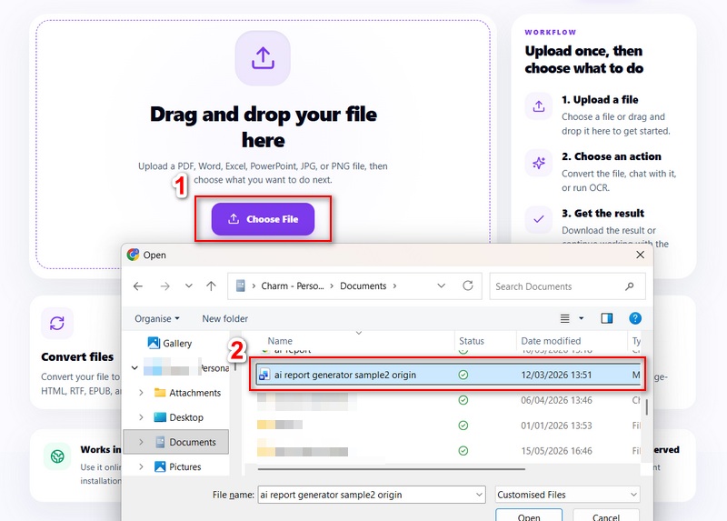 upload your docx file