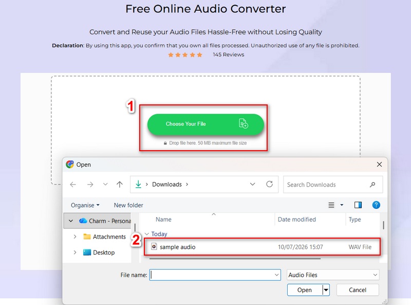 upload your file