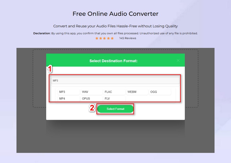 choose mp3 or another format