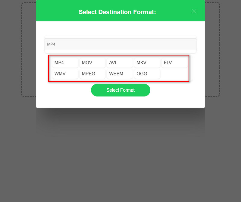 choose output format